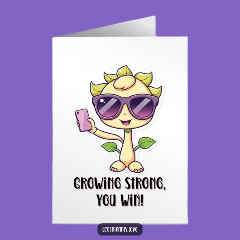Free Printable Sprout Congrats Card: Stylish Selfie for a Humorous Downloadable Gift