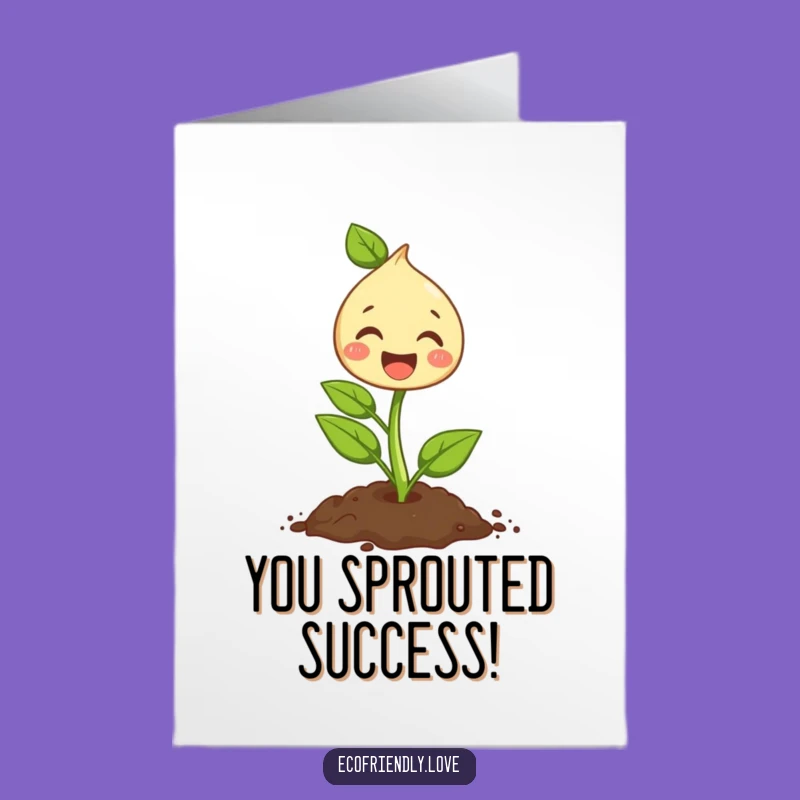 Free Printable Sprout Planting Congrats Card - Funny DIY Downloadable Gift for New Beginnings