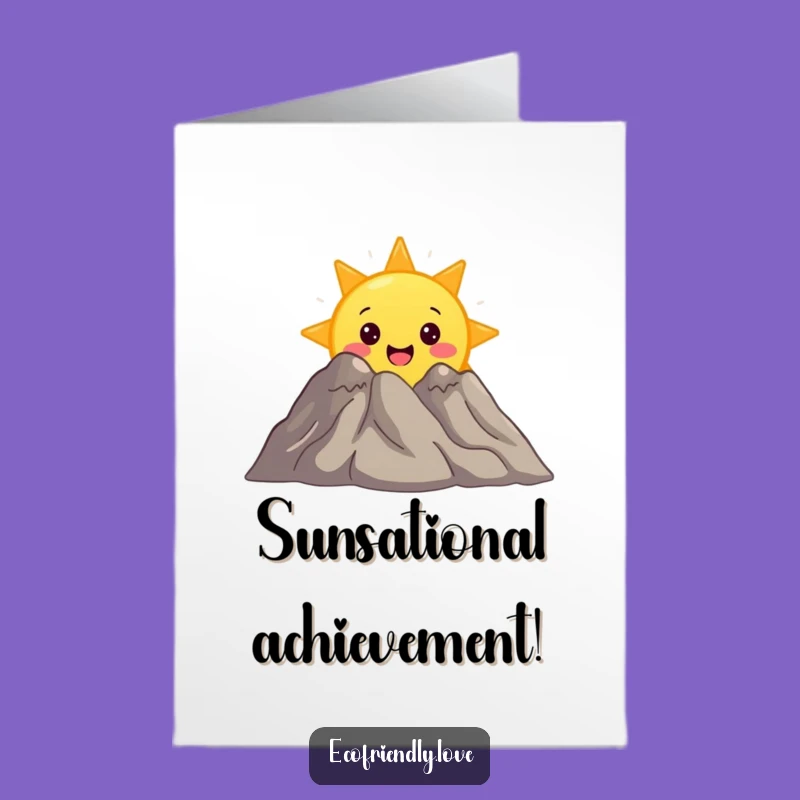 Free Printable Sun Mountain Congrats Card - Funny DIY Downloadable Gift for Achievements