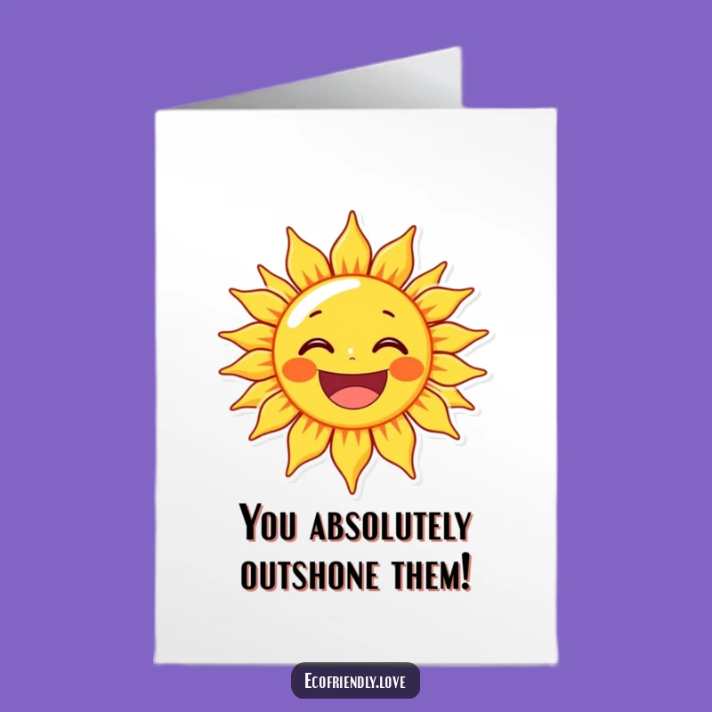 Free Printable Congrats Card: Beaming Sun - Print at Home Happy Gift