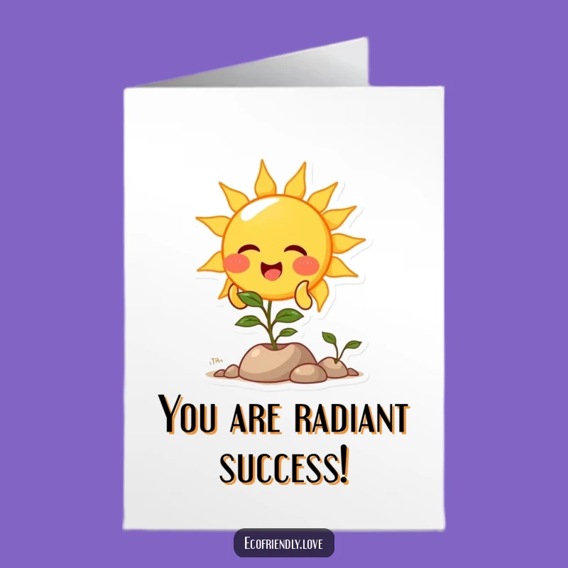 Free Printable Congrats Card: Sunny Smiles - Funny Downloadable Gift