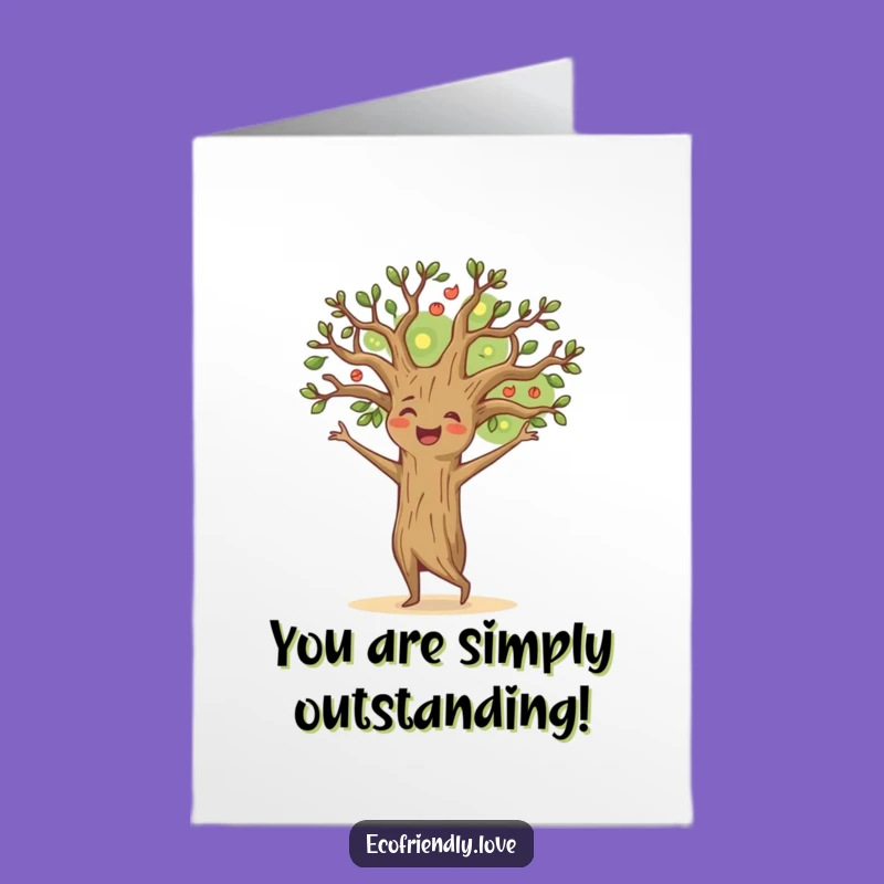 Free Printable Tree Congrats Card: Dancing Branches Funny Downloadable Greeting For Success