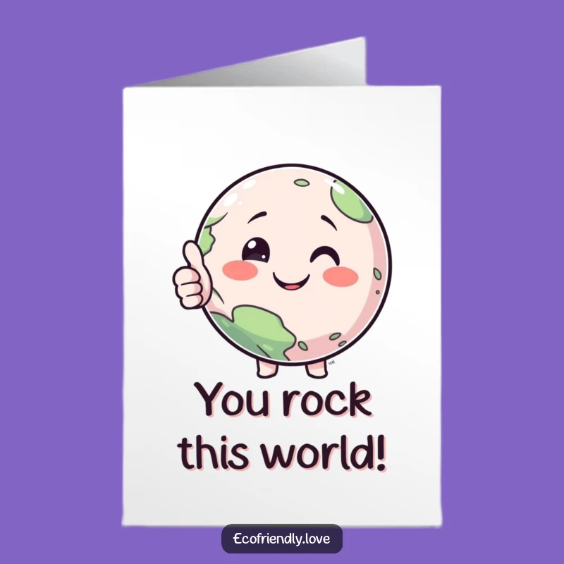 Free Printable Congrats Card: Planet Pal Giving Thumbs Up - Funny Downloadable Gift