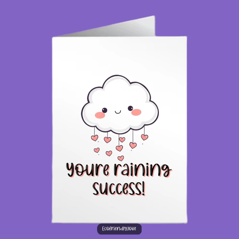 Free Printable Congratulations Card: Cloud Raining Hearts Funny Downloadable