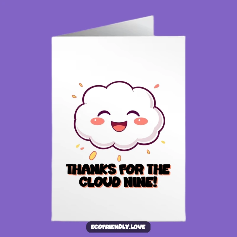 Free Printable Cloud Thank You Card: A Burst of Laughter for Your Gratitude