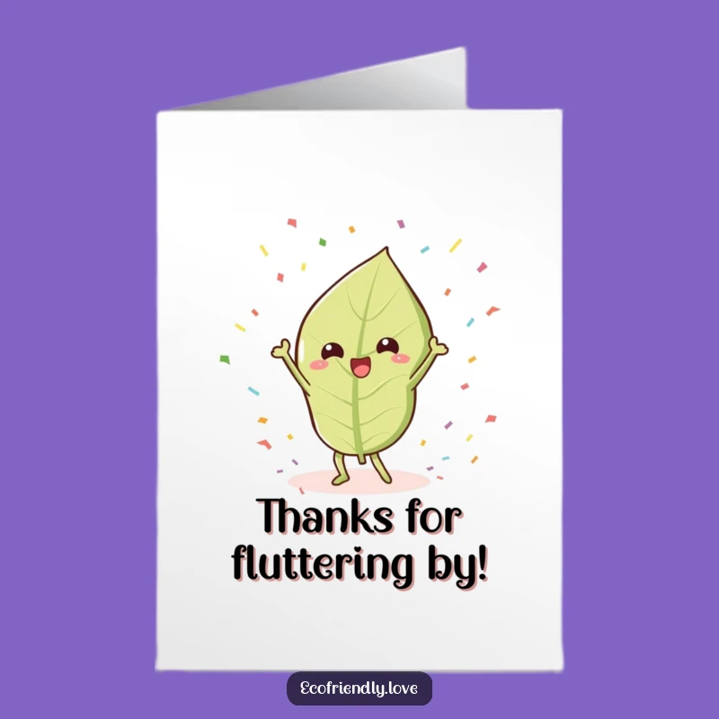 Free Printable Leaf Thank You Card: Celebration Dance for a Humorous Downloadable Gift