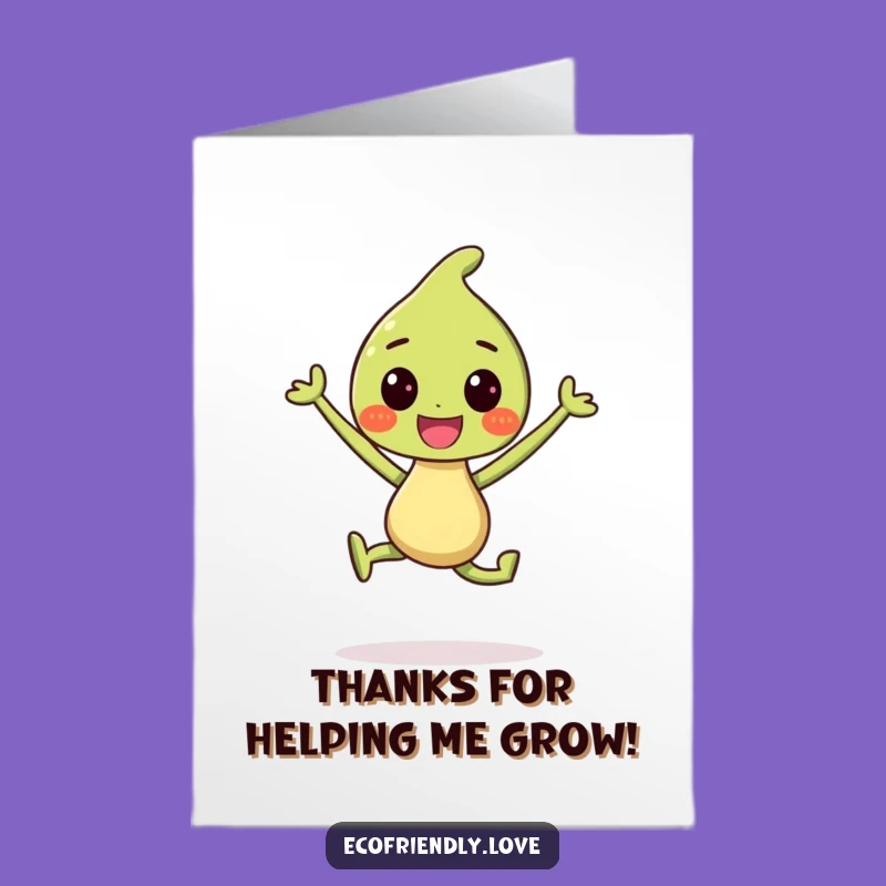Free Printable Sprout Jump Thank You Card - Bouncy Appreciation Downloadable Gift