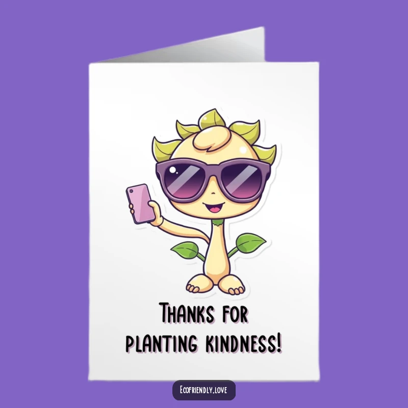 Free Printable Sprout Thank You Card: Chic Selfie for a Humorous Downloadable Gift