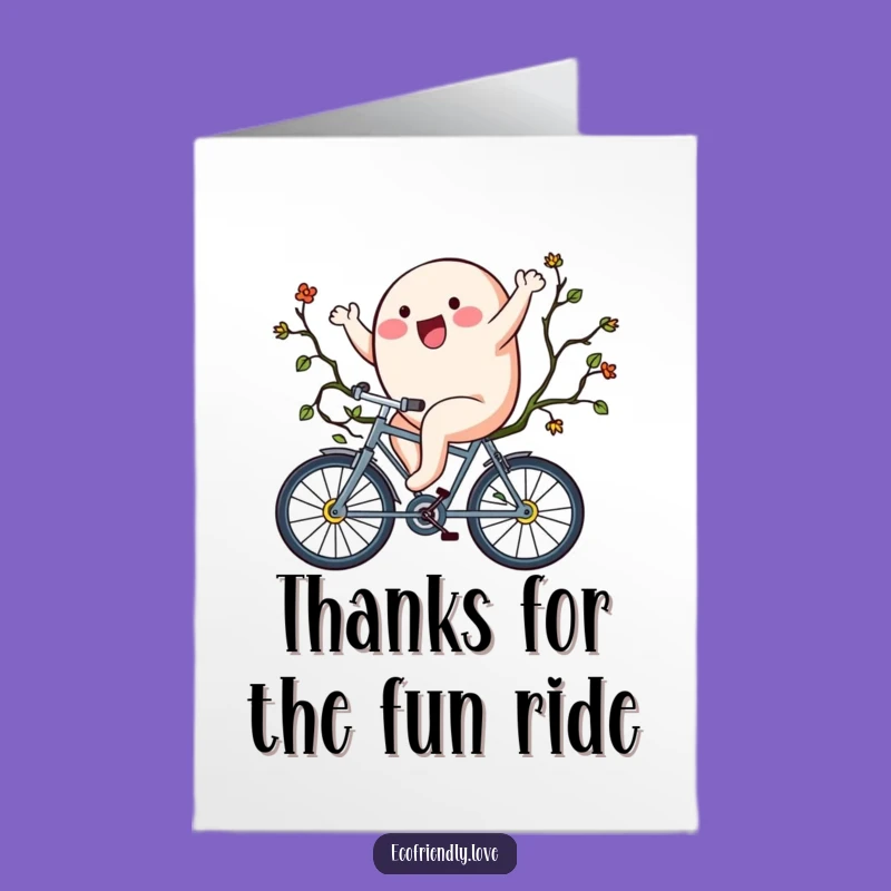 Free Printable Thank You Card: Blob's Vine Bike Ride Shows Big Appreciation