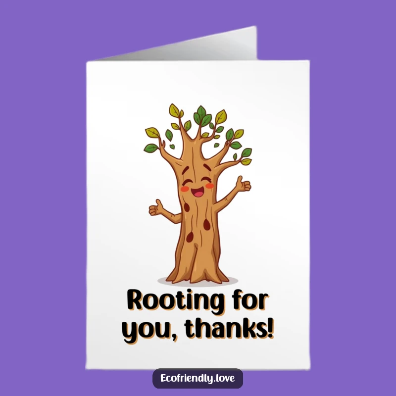 Free Printable Thank You Card: Dancing Tree's Gratitude, Instant Download Appreciation
