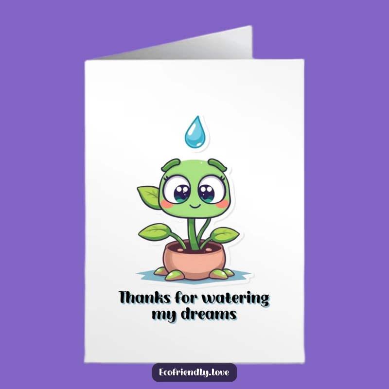 Free Printable Thank You Card: Grateful Seedling - A Dewy Thanks!