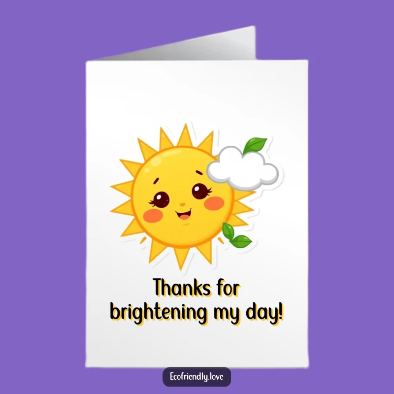 Sunny Thank You Card Free Printable - Grateful Sky Friends DIY Downloadable Gift!