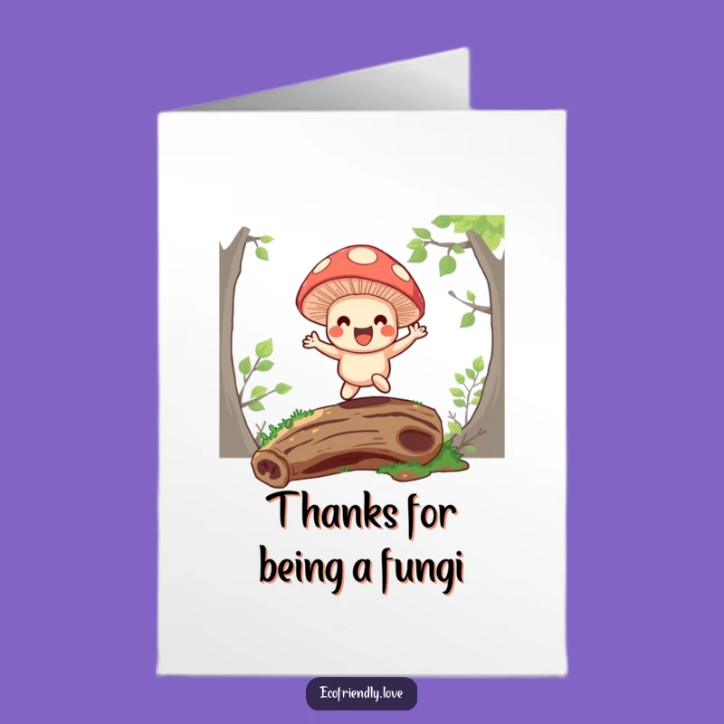 Thanks Free Printable Card: Mushroom Gratitude, Fun DIY Downloadable Gift of Appreciation