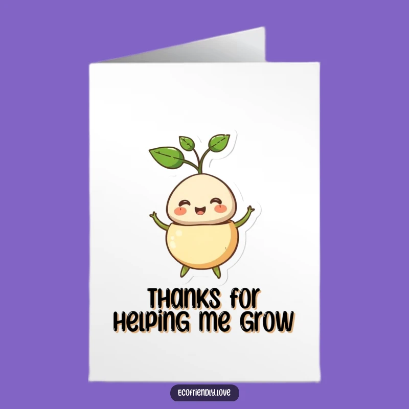 Thanks Free Printable Card: Seed Sprout Gratitude, Fun DIY Downloadable Gift of Appreciation