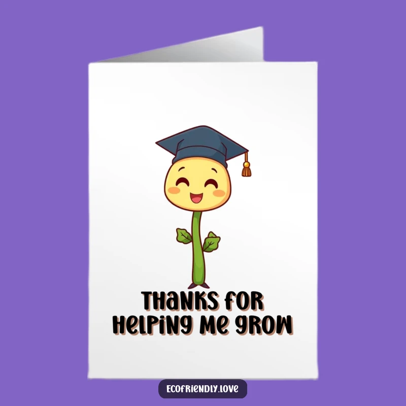 Free Printable Thank You Card: Sprout Graduate Funny Gratitude Gift
