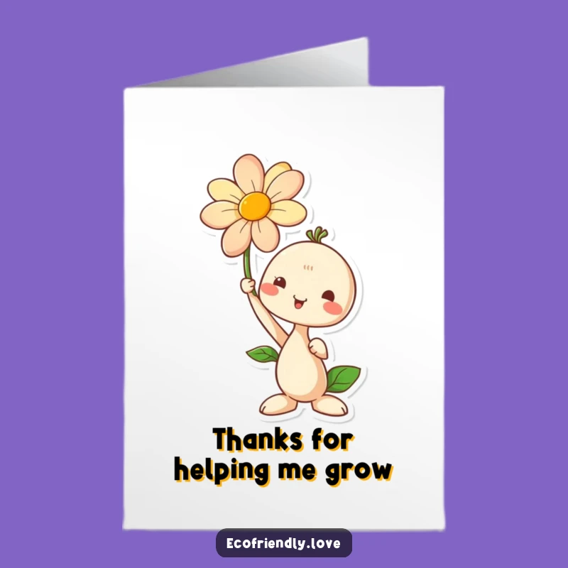 Free Printable Thank You Card: Growing Flower - Sweet Downloadable & DIY