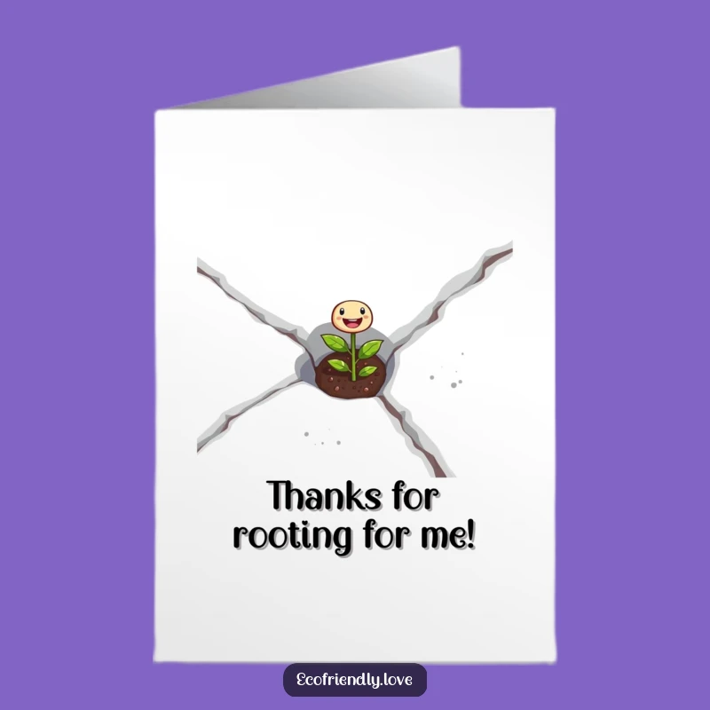 Free Printable Thank You Card: Seedling's Gratitude, Funny Downloadable Gift