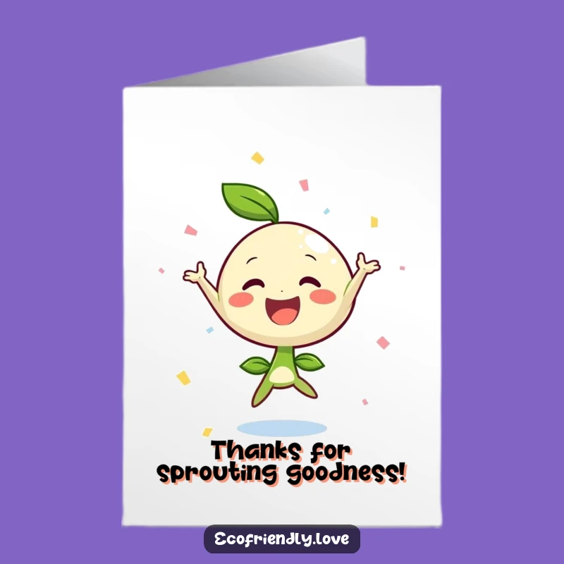 Free Printable Sprout Thank You Card: A Joyful Sprout Expressing Gratitude!