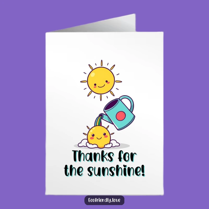 Free Printable Thank You Card: Kawaii Rainbow, Smiling Sun, Heartfelt Downloadable