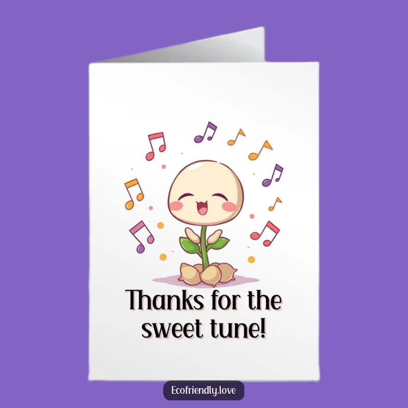 Free Printable Singing Seedling Thank You Card: A Melodious Expression of Gratitude