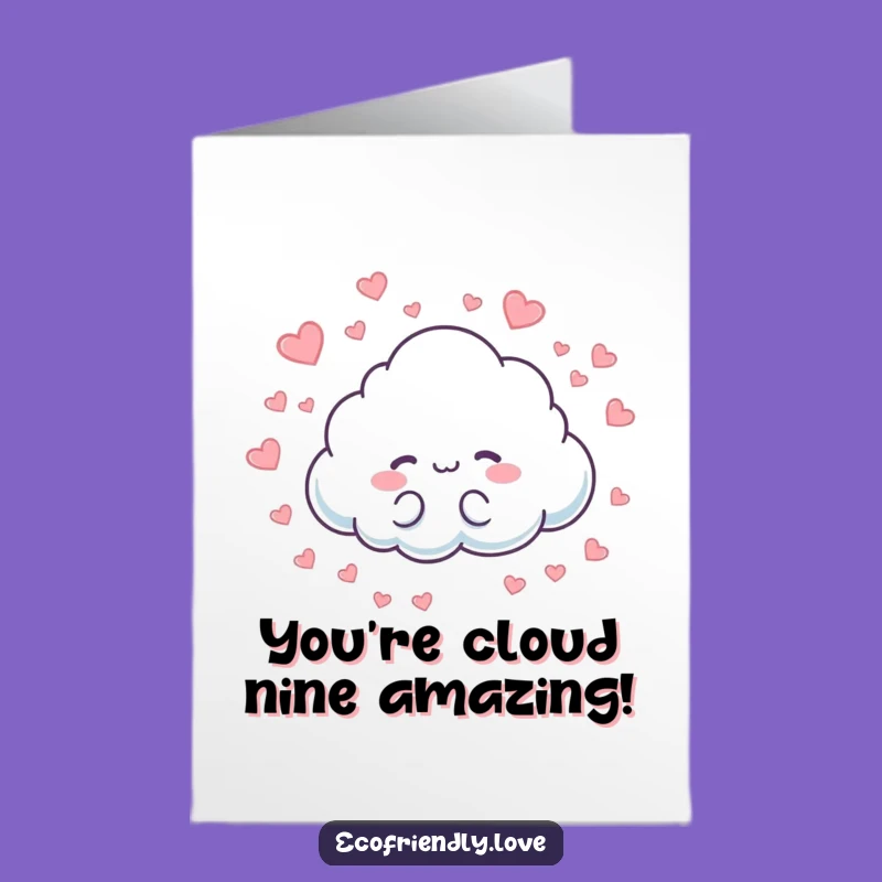 Free Printable Thank You Card: Heart Rain Cloud's Thanks, Instant Download Appreciation