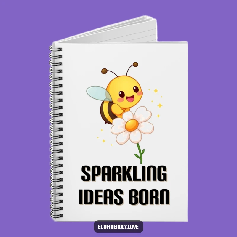 Funny Bee Sparkle Notebook: Cheerful & Hilarious Floral Journal