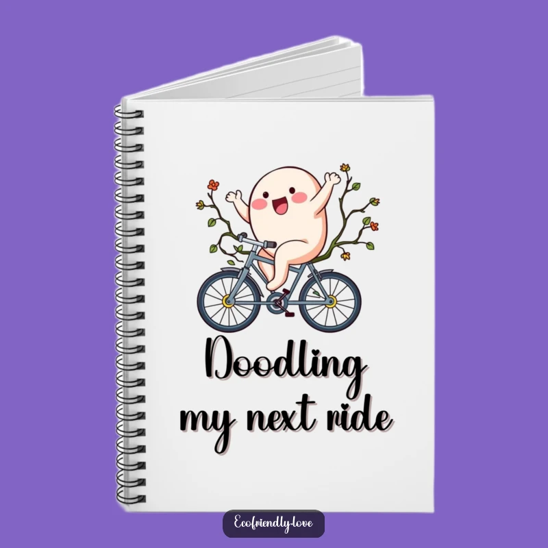 Funny Blob Riding Vine Bicycle Notebook: Ride Your Ideas Forward