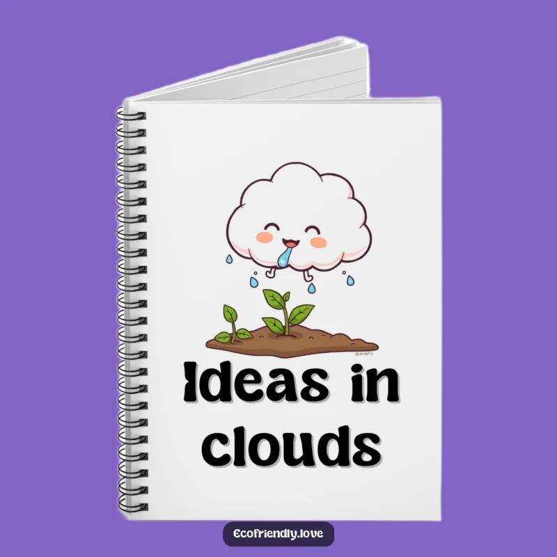 Funny Cloud Rain Notebook: Jot Down Ideas for Your Garden