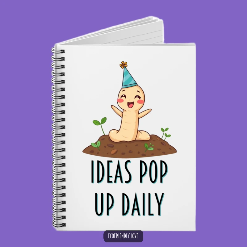 Funny Earthworm Party Notebook: Jot Down Ideas with Hilarious, Cheerful Notes