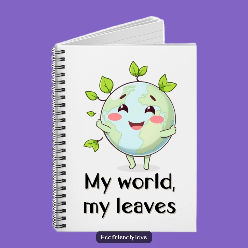 Funny Globe Juggling Leaves Notebook: Jot Down Ideas with a Smile
