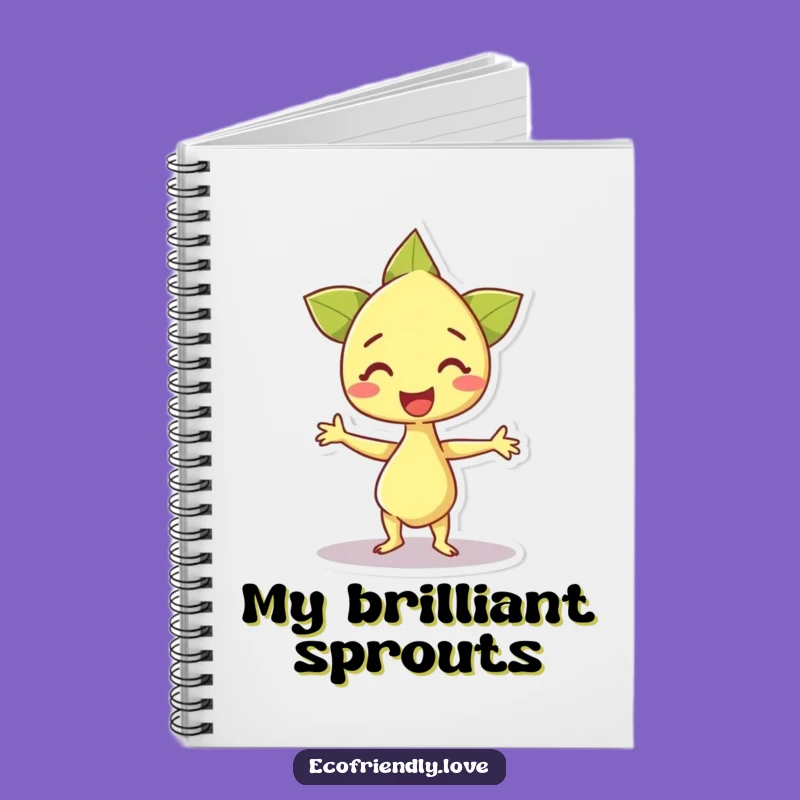 Funny Happy Sprout Dance Notebook: Jot Down Joyful Thoughts