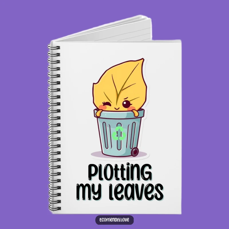 Funny Leaf Wink Notebook: Mischievous Eco Character Journal for Ideas & Gifts