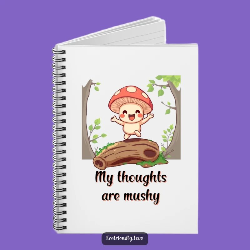 Funny Mushroom Notebook: Jot Down Magical Ideas, Great Forest Funny Gift