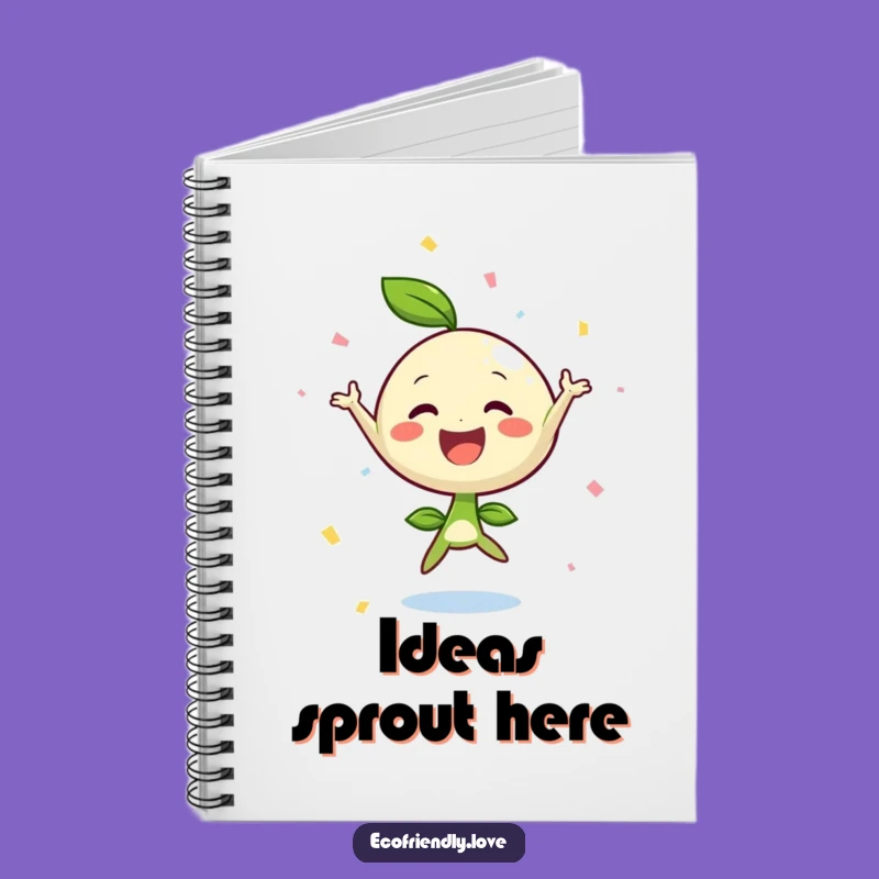Funny Sprout Jumping Joy Notebook: Jot Down Your Happy Thoughts