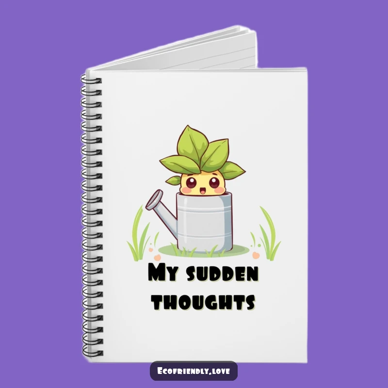 Funny Sprout Watering Can Notebook: Jot Down Ideas with Botanical Wit