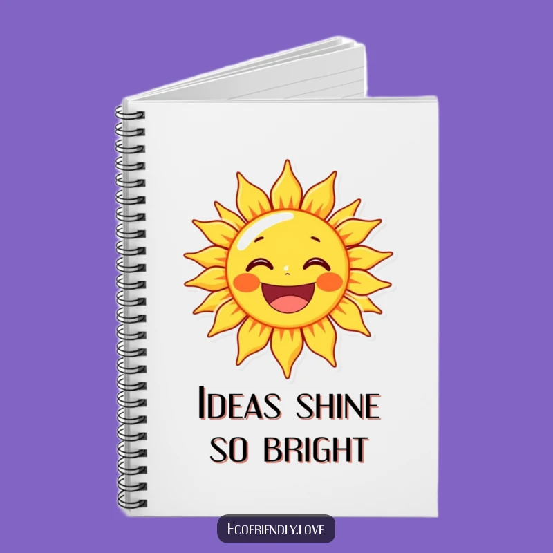 Funny Sun Character Grin Notebook - Jot Down Ideas with Sunshine
