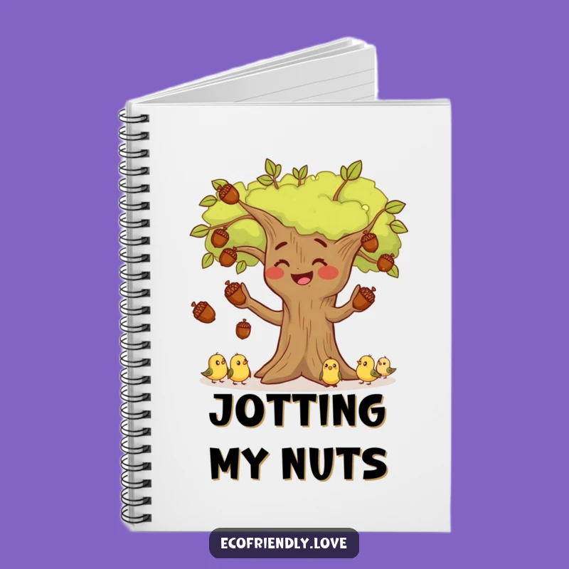 Funny Tree Juggling Acorns Notebook: Jot Down Ideas with Woodland Whimsy