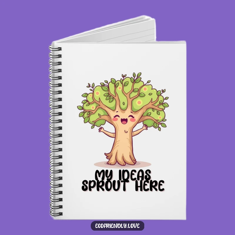 Funny Tree Notebook: Joyful Dancing Character Journal, Comical Gift for Writers