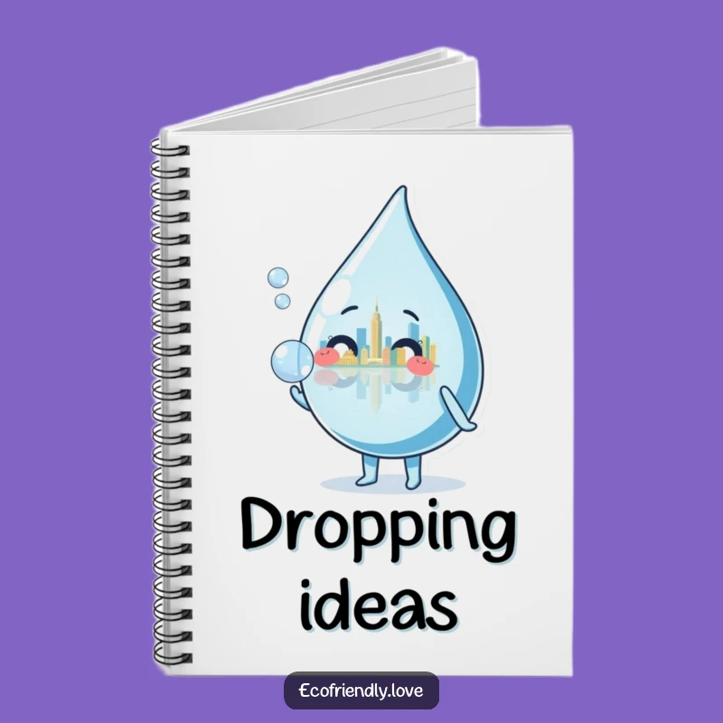 Funny Water Droplet Bubble Notebook: Jot Down Ideas with Urban Reflections