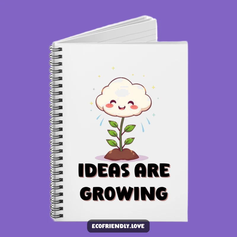 Funny Cloud Rain Plant Notebook: Jot Down Happy Thoughts