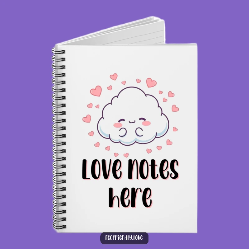 Funny Cloud Hearts Notebook: Love Notes, Cute Journal, Great Gift!