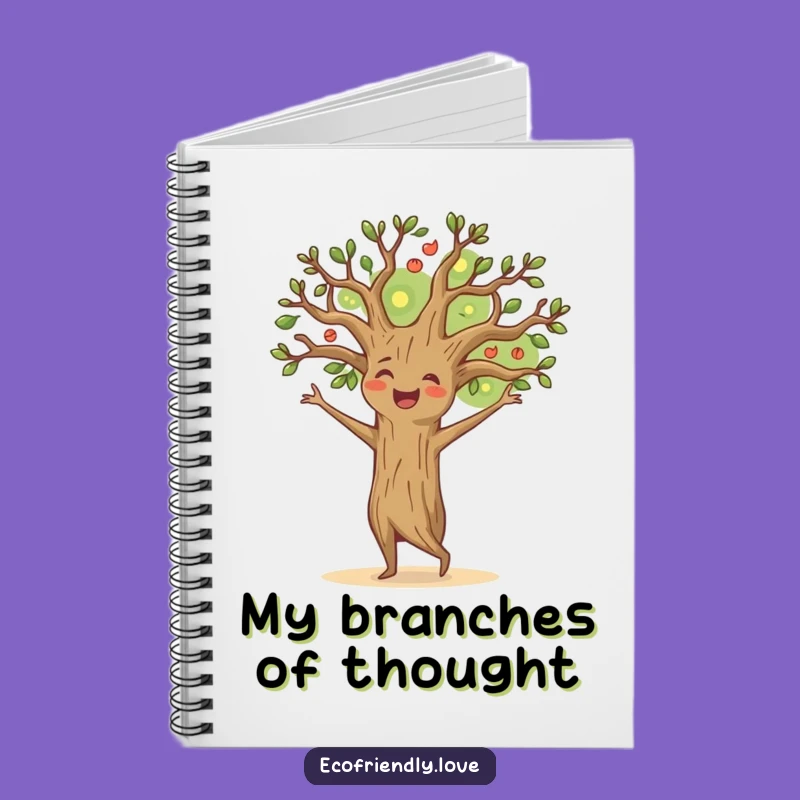 Funny Happy Tree Notebook: Dancing Nature Journal, Creative Joyful Gift