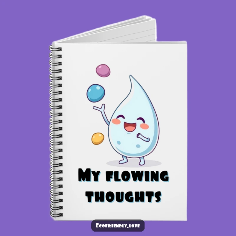 Funny Water Droplet Notebook: Joyful Juggling Character Journal for Ideas & Gifts