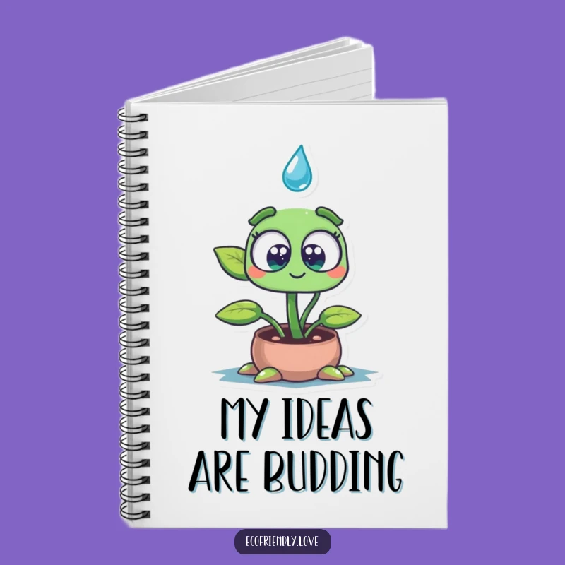 Funny Seedling Notebook: Wide-Eyed Plant Character Journal, Comical Gift for Writers