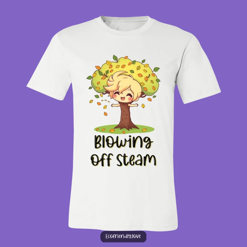 Funny Wind Character Tree T-Shirt: Embrace the Breezy Fun