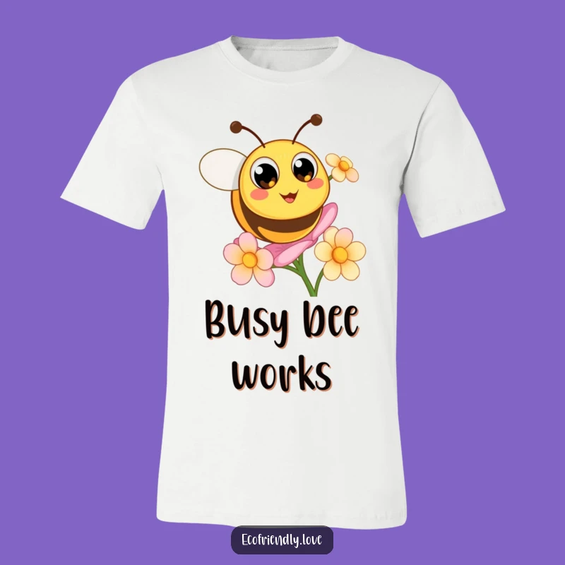 Funny Bee Flower T-Shirt: Wear Your Buzz with Happiness