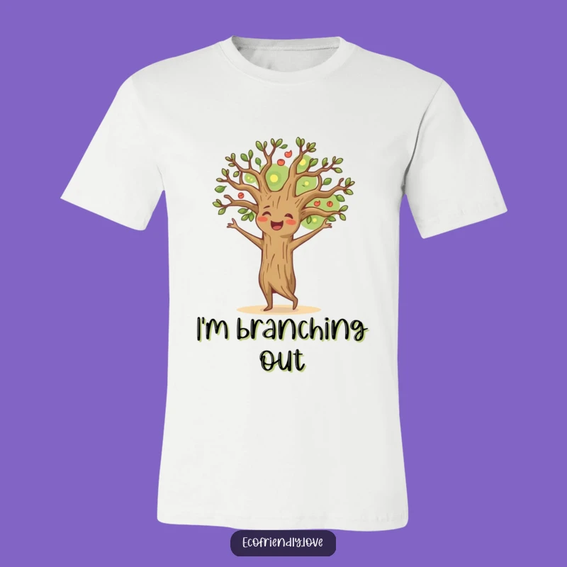 Funny Happy Tree T-Shirt: Dancing Nature Spirit, Hilarious Outdoor Wear Gift