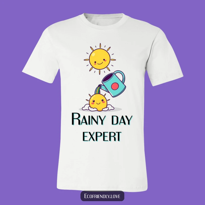 Funny Kawaii Rainbow Watering Can T-Shirt - Adorable Sunny Day Wear