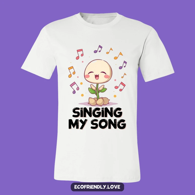 Funny Singing Seedling T-Shirt: Wear Your Love for Music and Plants