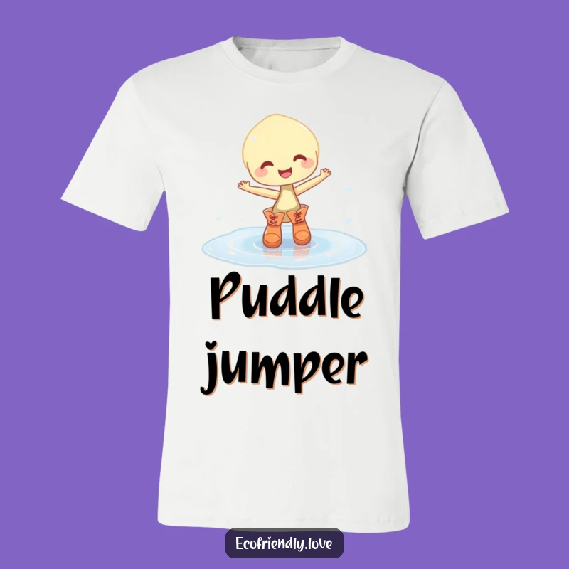 Funny Sprout Boots T-Shirt: Dancing Sprout Puddle Tee Funny Gift